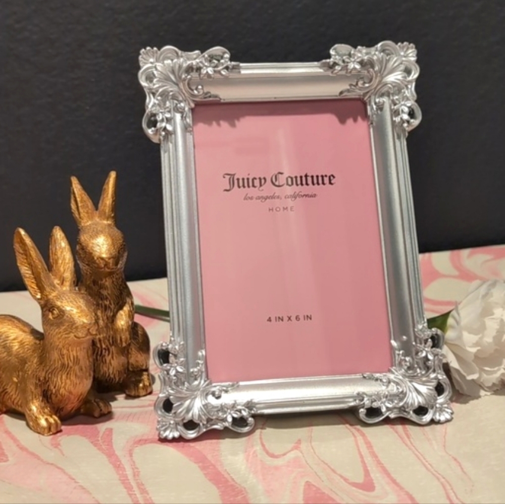🆕 Juicy Couture 🩷 Silver Picture Frame Elegant Accents